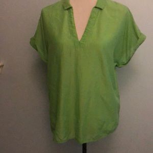 One New Day | green tunic top| L